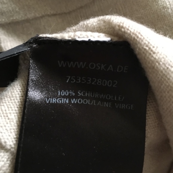 OSKA Oatmeal Beige Wool Textured Sweater II M/L - Picture 6 of 6